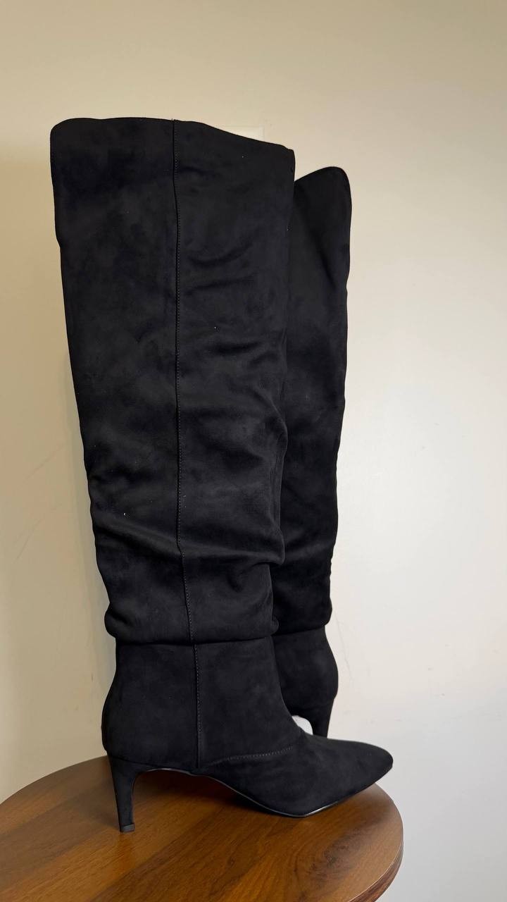 Madden Girl STASSI Over‑the‑Knee Boots Black Fabric Women’s 9 NWB