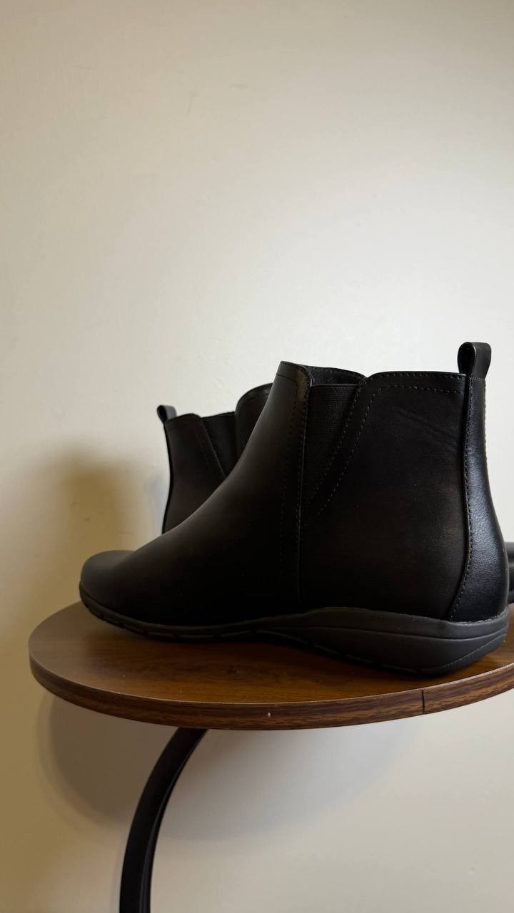 Easy Spirit Black Faux Leather Booties Size 11M NIB MSRP $99