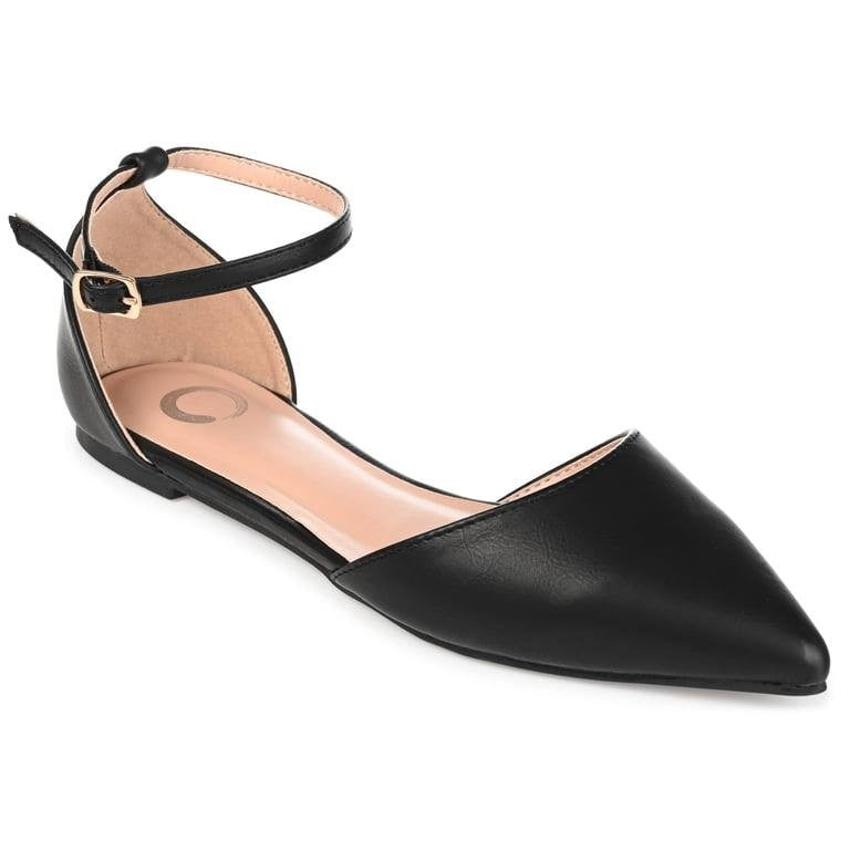 Journee  Collection  Reba  D’Orsay  Flats  Wide  Black  8  New  in  Box  $40