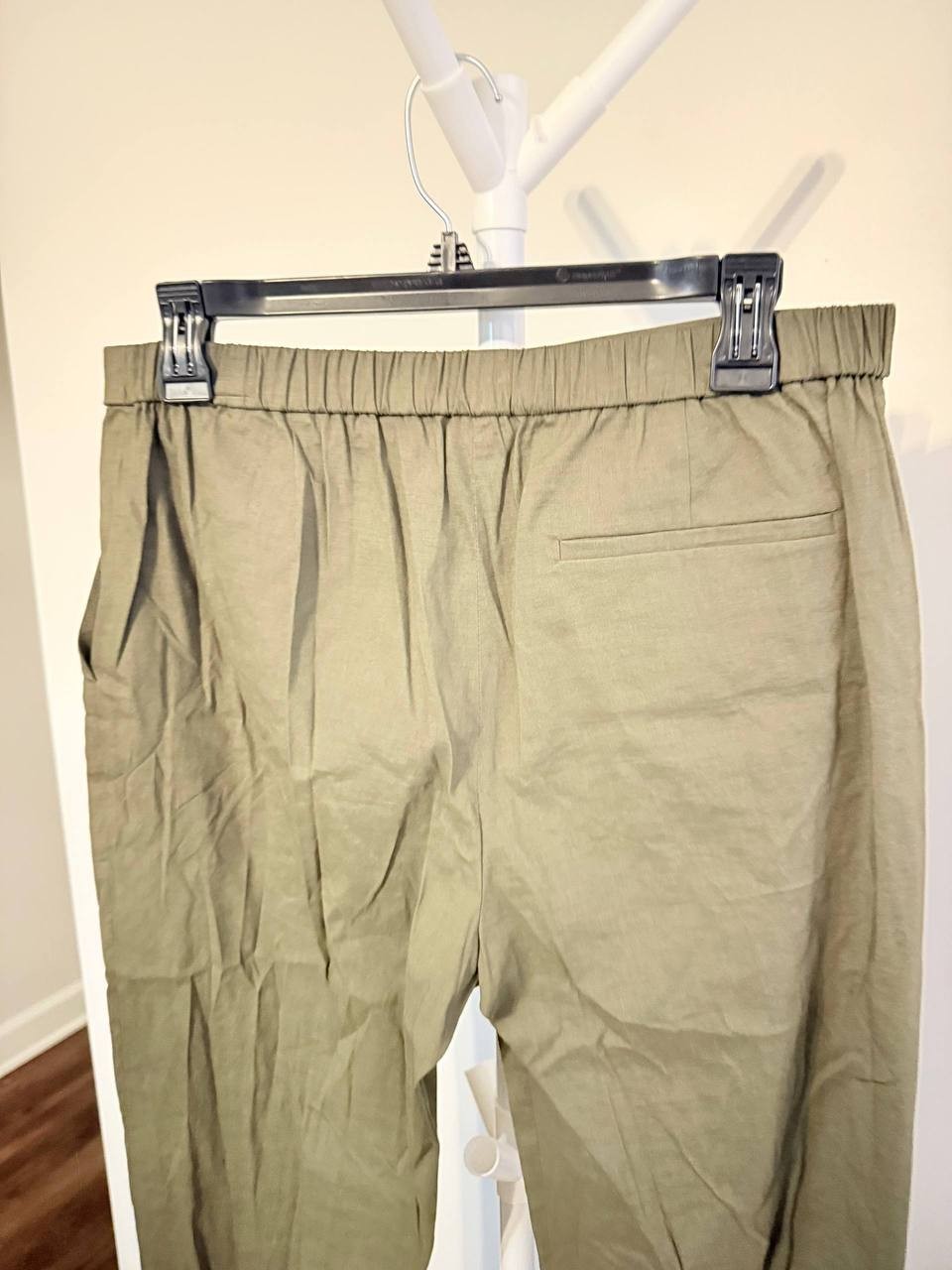 Theory Treeca Linen‑Blend Straight‑Leg Pants – Size 8 – NWT – $245
