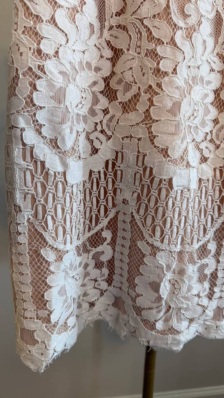 Vince Camuto Women’s Lace Blouson‑Sleeve Shift Dress Pink 4 $159 NWT