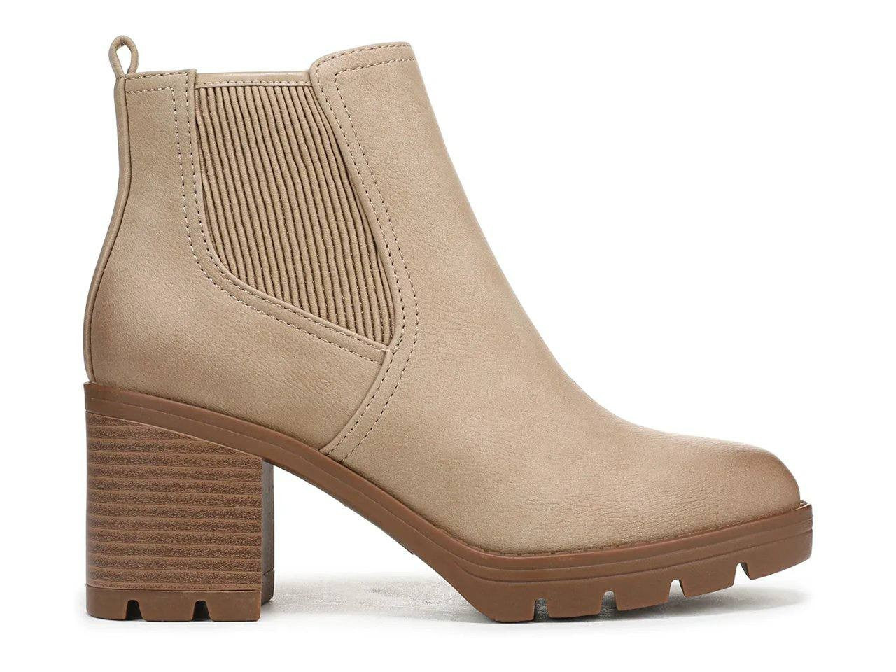 Naturalizer Madalynn Bootie 9W Sand Brown Waterproof Almond Toe Zip NIB msrp$185