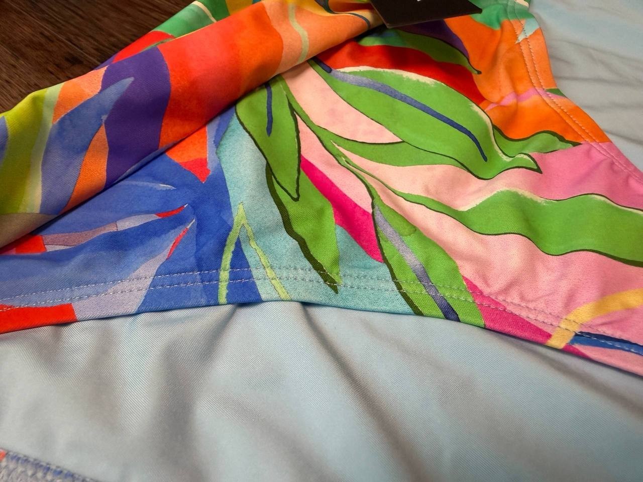La Blanca Tropi-Flage Shirred Hipster Bikini Bottoms Multi 10 NWT $73