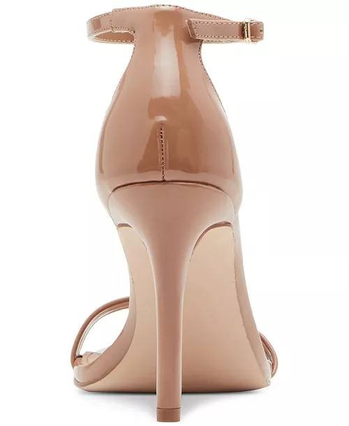 Madden  Girl  Brazen  Stiletto  Dress  Sandals  Nude  Patent  8  New  $55
