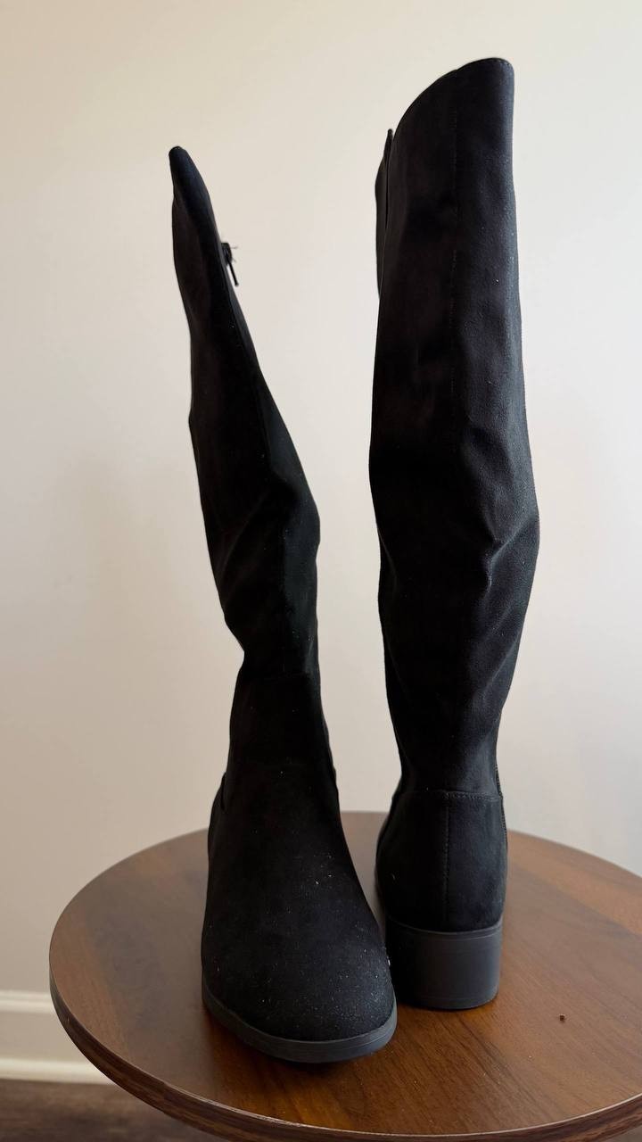 Style & Co Charmanee Tall Boots Black 5M Microfiber Man‑Made $79.90 NWB
