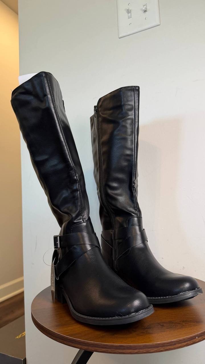 Style & Co – Women’s Margoo Riding Boots – Black – 7M – Man‑Made – NWB