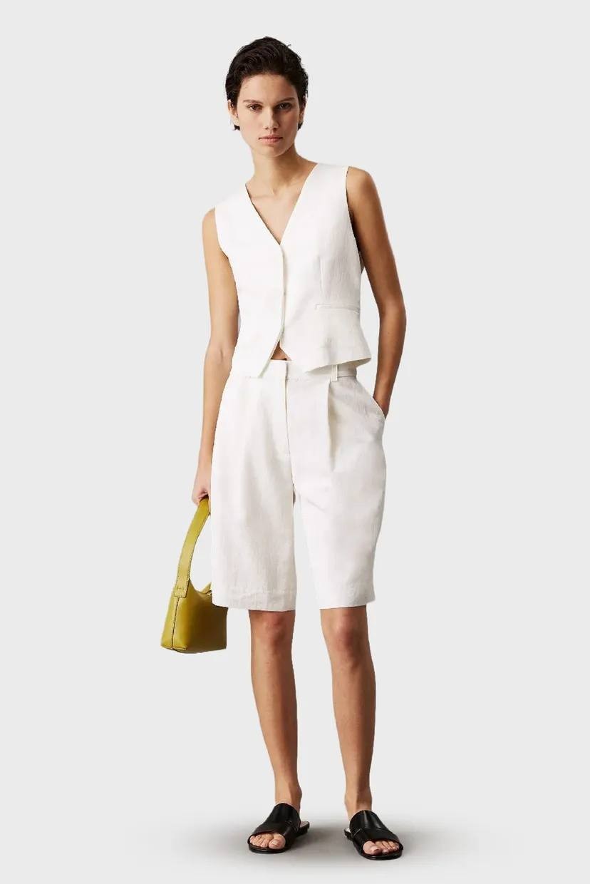 Calvin Klein Tech Texture Vest White Size 10 $129 NWT