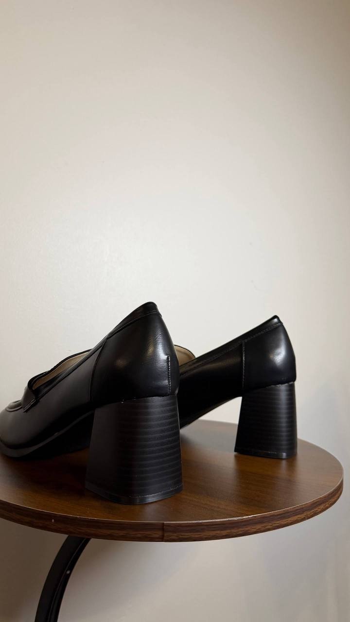 Journee Stacked Heel Pumps 9.5M Black Man‑Made New in Box MSRP $59.99