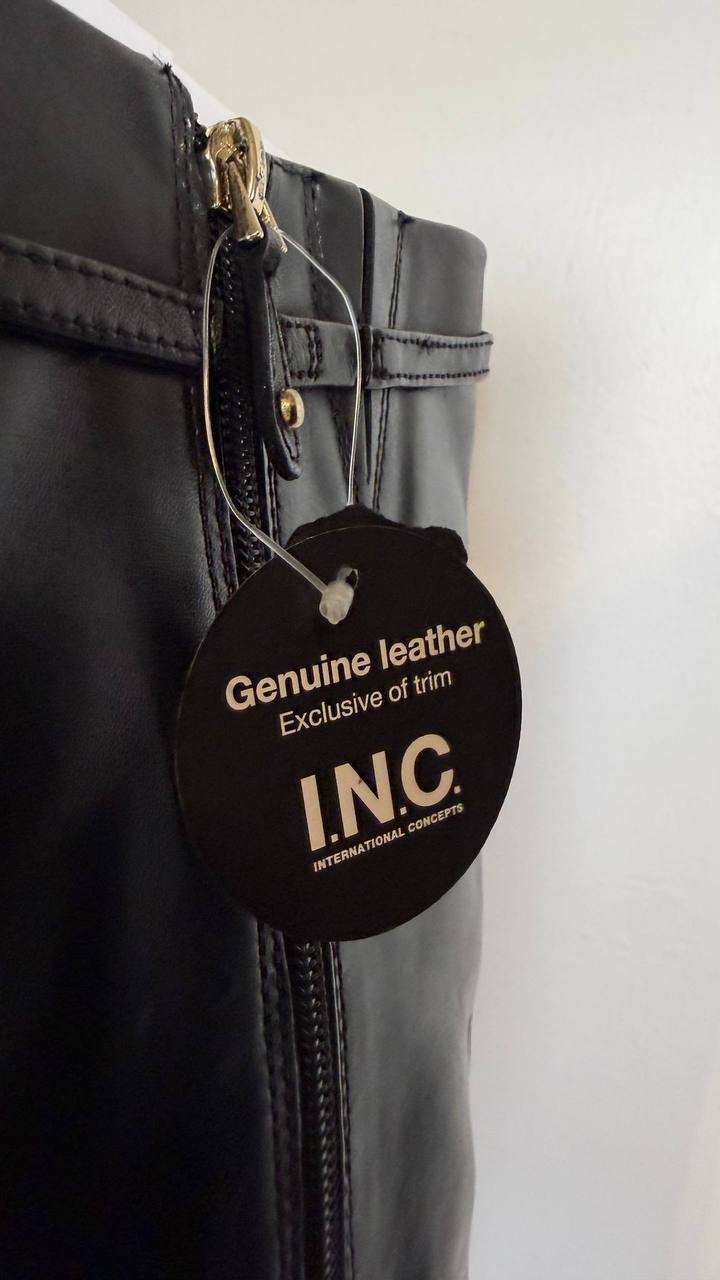 INC Britta Boots 6.5M Black Beauty Leather Knee Riding Flat Zip NIB msrp$189