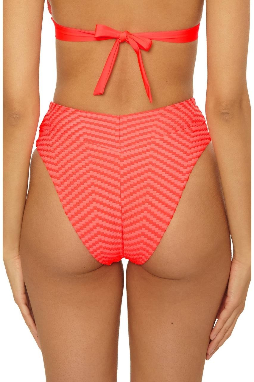 Becca Connect High Waist Bikini Bottoms Red M NWT $68