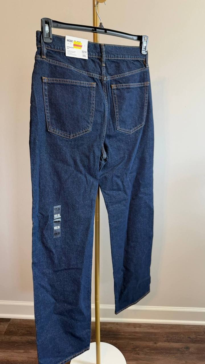 Mode of One Men’s Straight‑Fit Jeans Blue Size 32x32 NWT $69.50