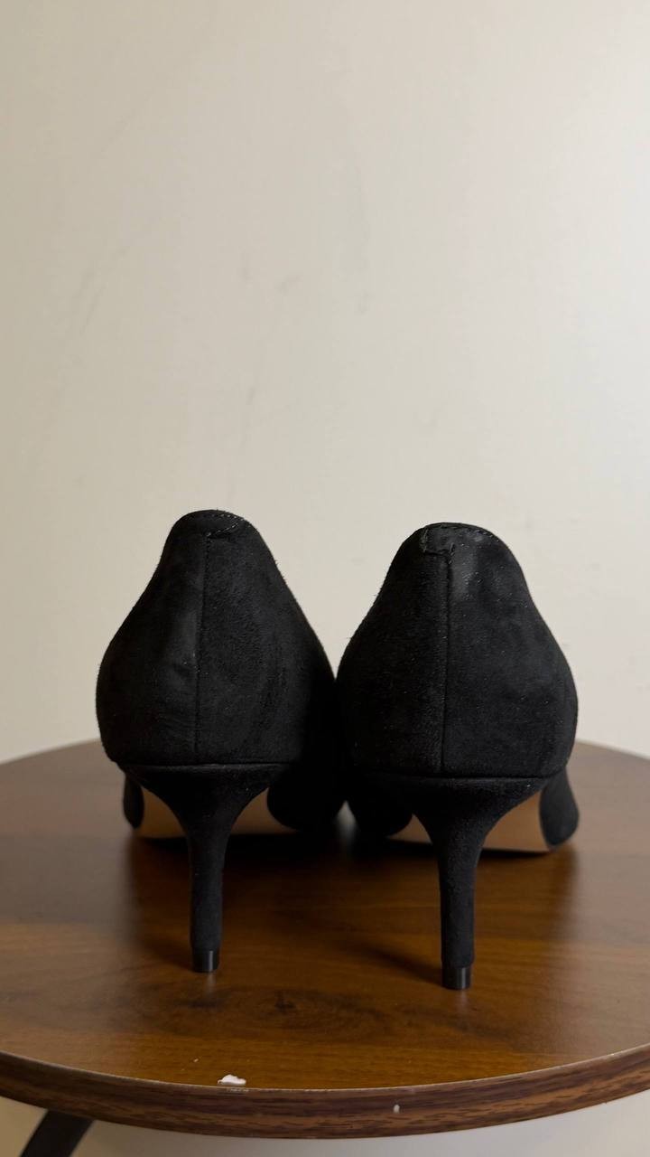 Marc Fisher Alola Pump Black Suede 9M Stiletto Heels MSRP $99 NWB