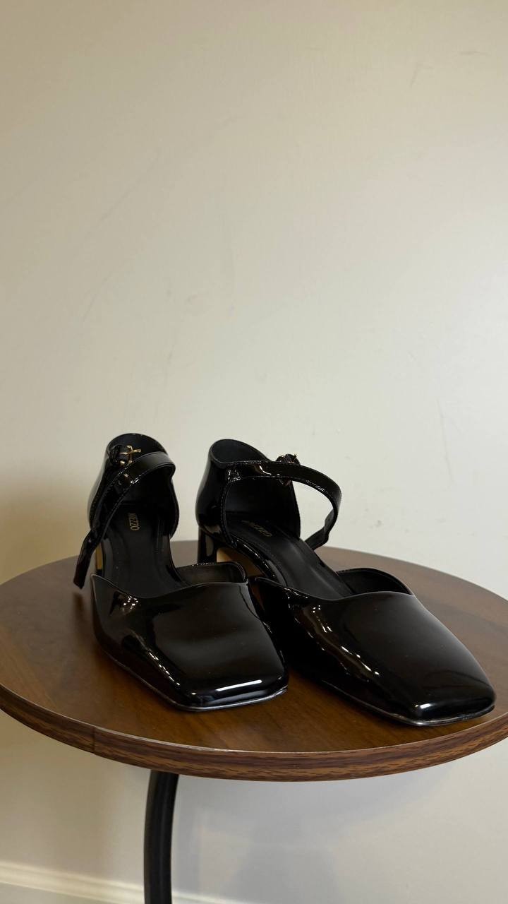 Arezzo Black Man‑Made Block Heel Pumps 8.5B NIB MSRP $99