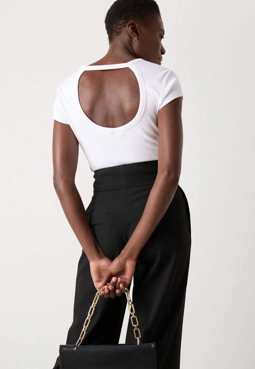 BOSS women’s ESIMA Print T‑Shirt White L $68 NWT