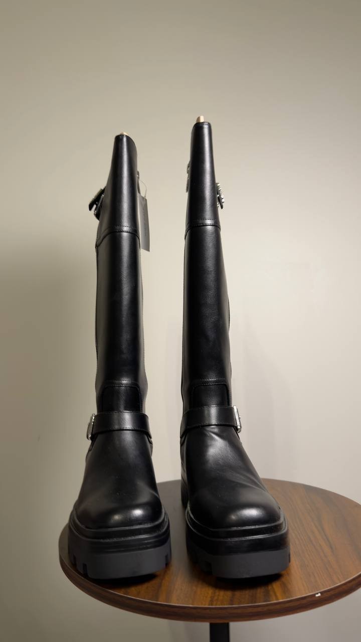 Guess  Lynnie  Knee  High  Boot  Black  Synthetic  7.5M  New  With  Box  $169