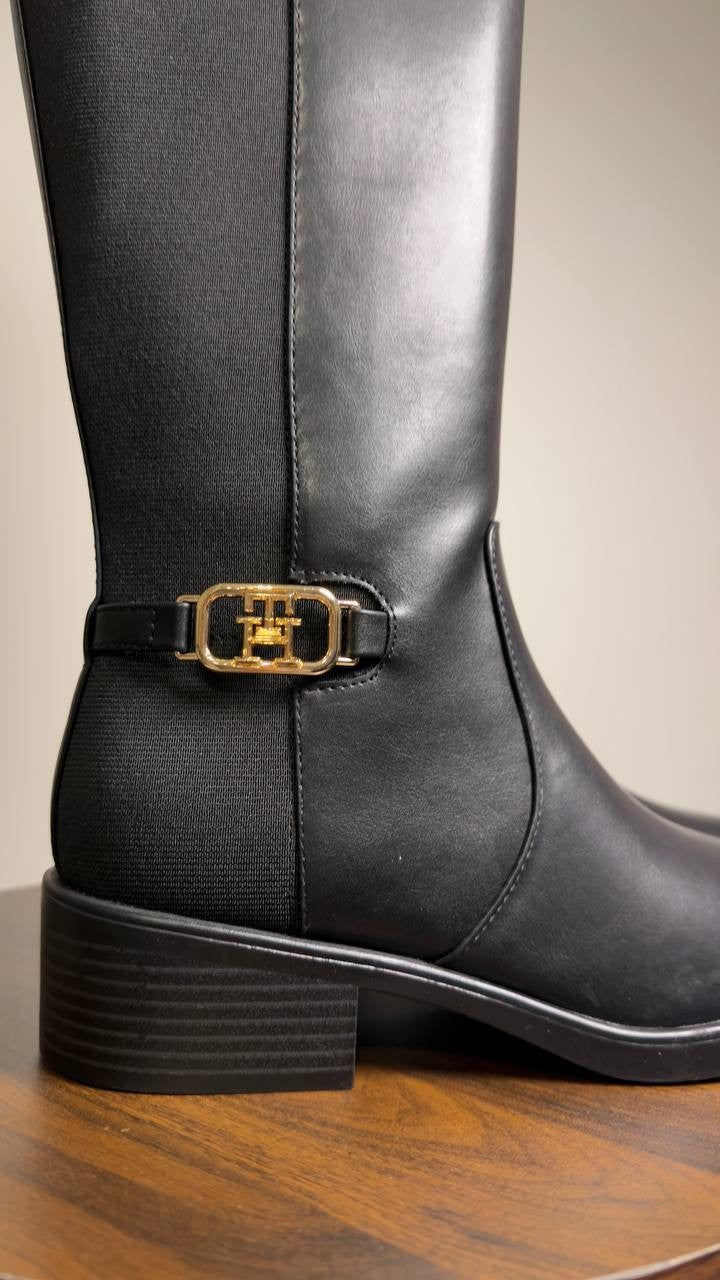 Tommy  Hilfiger  Riding  Boots  Black   8M  New  With  Box  $159