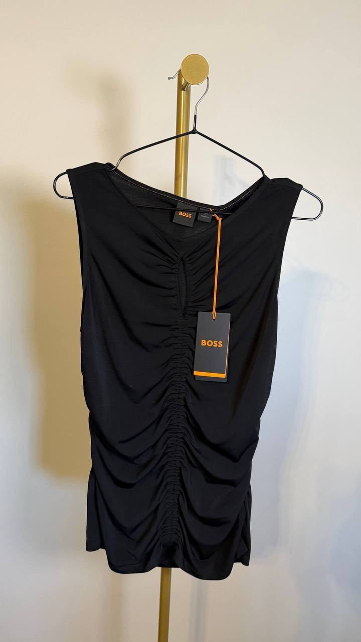 BOSS Women’s EMACHA Sleeveless Top Black M $68 NWT