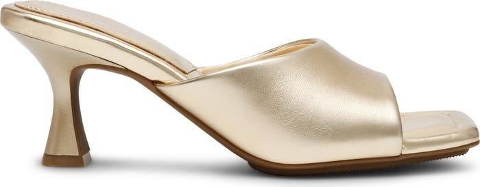Anne Klein Jerilyn Sandals 7M Light Gold Slide Kitten Heel NIB msrp$89