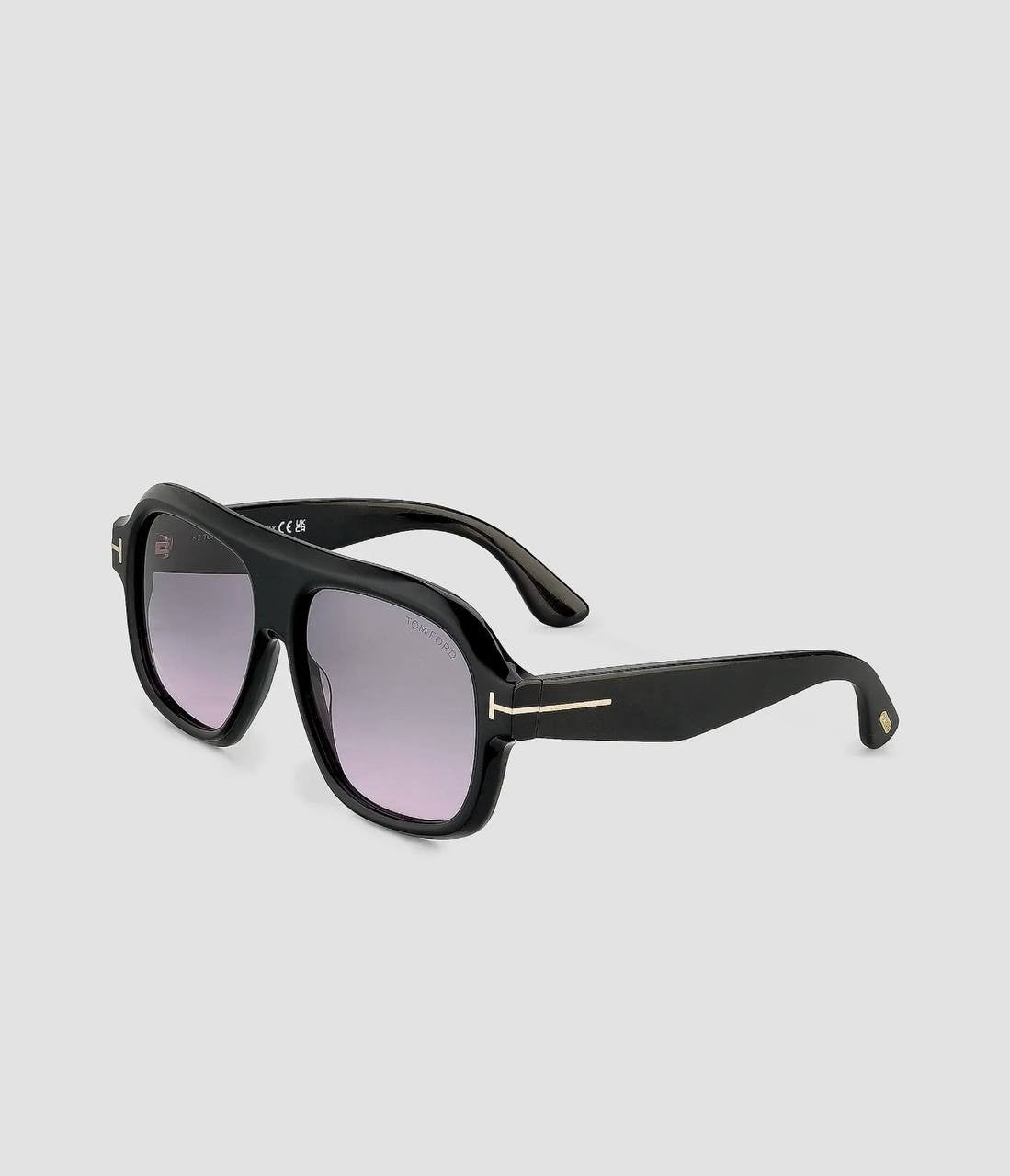 Tom  Ford  Rhonda‑02  Pilot  Sunglasses  Black  Purple  OS  NWT  $620
