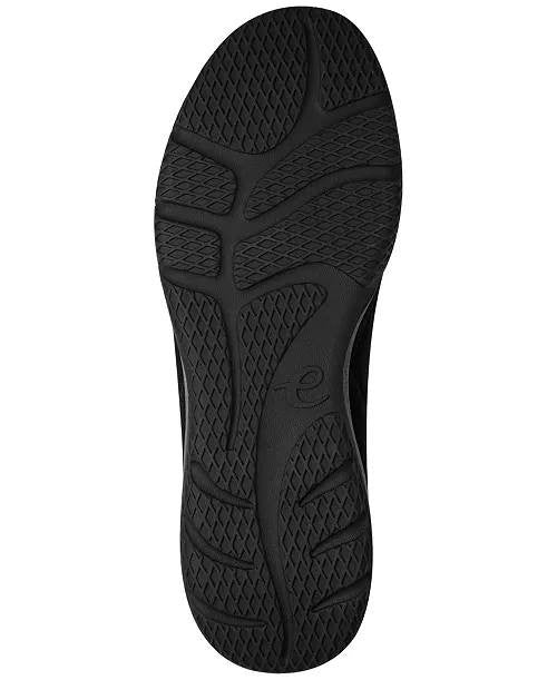 Easy Spirit Barron Sneakers 9W Black Quilted Front‑Zip Wide Comfort NIB msrp$79