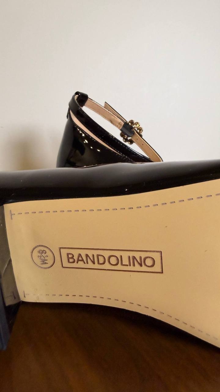 Bandolino Black Man‑Made Ankle Strap Pumps 8.5M NIB MSRP $89