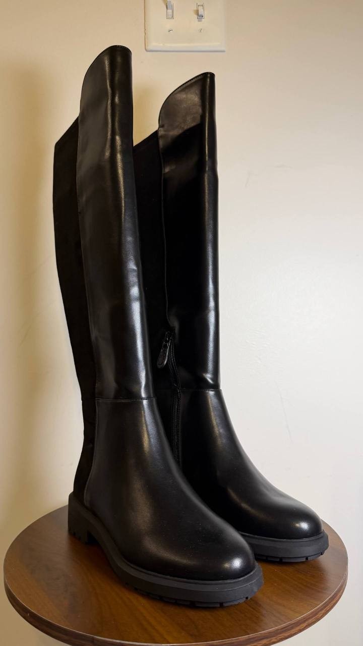On 34th Neffi Almond‑Toe Over‑The‑Knee Boots Black 8M NWB MSRP $169.90