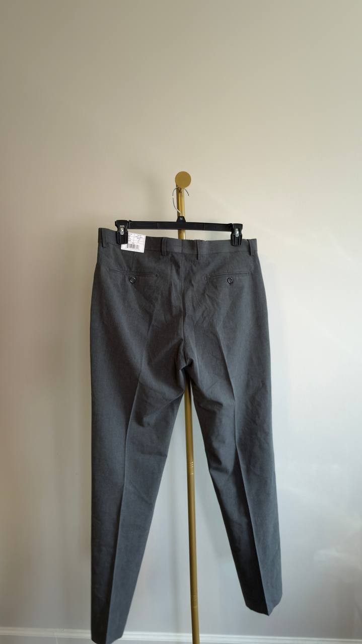 Gino Vitale Slim Fit Stretch Dress Pants Dark Grey 36W NWT $60