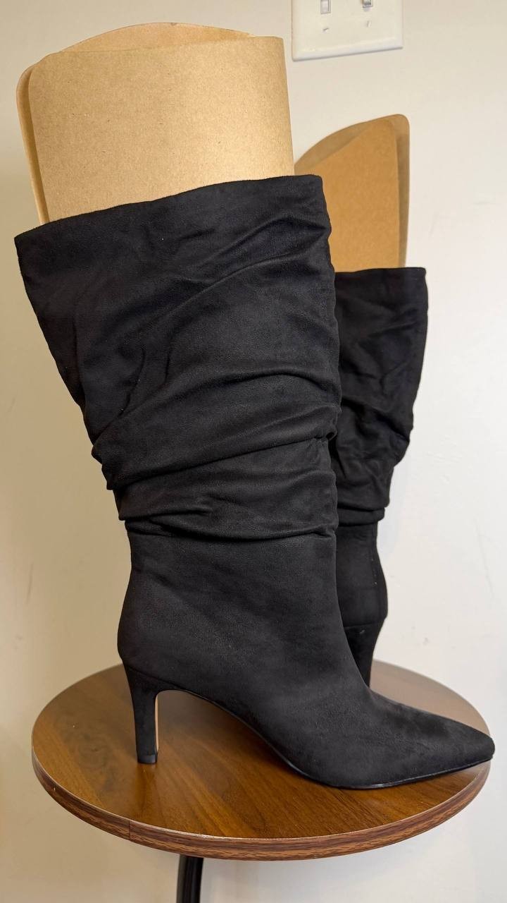 Journee Collection Sonnet Slouchy Extra Wide Calf Boots Black 7M NWB $79.99