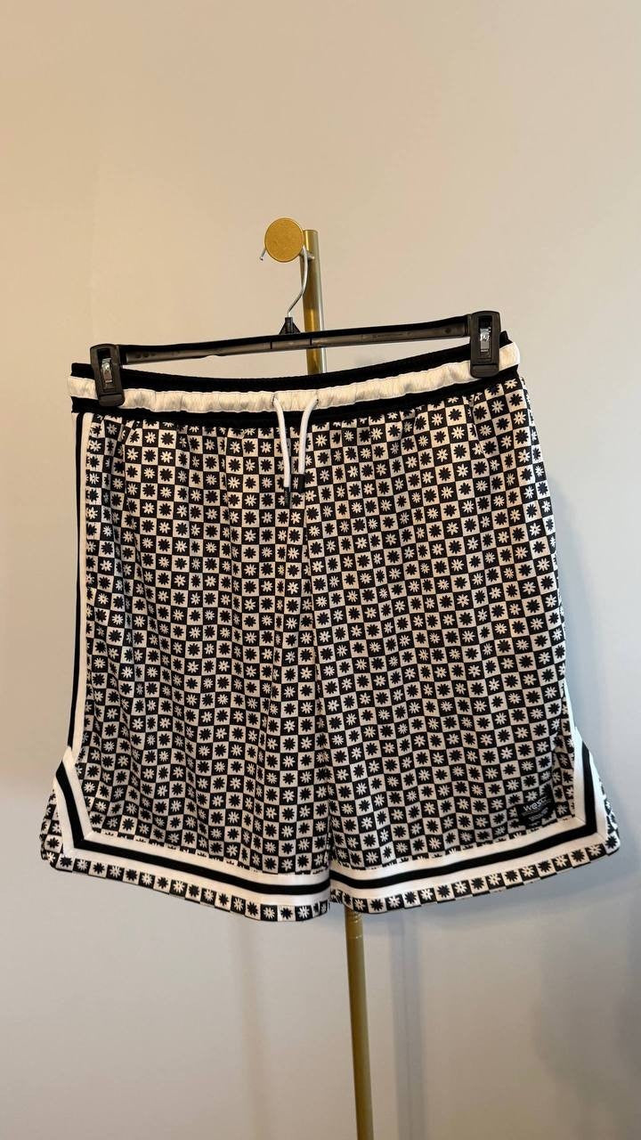 WeSC Men’s Basketball Shorts Checker Daisys 7” Athletic XL $59 NWT