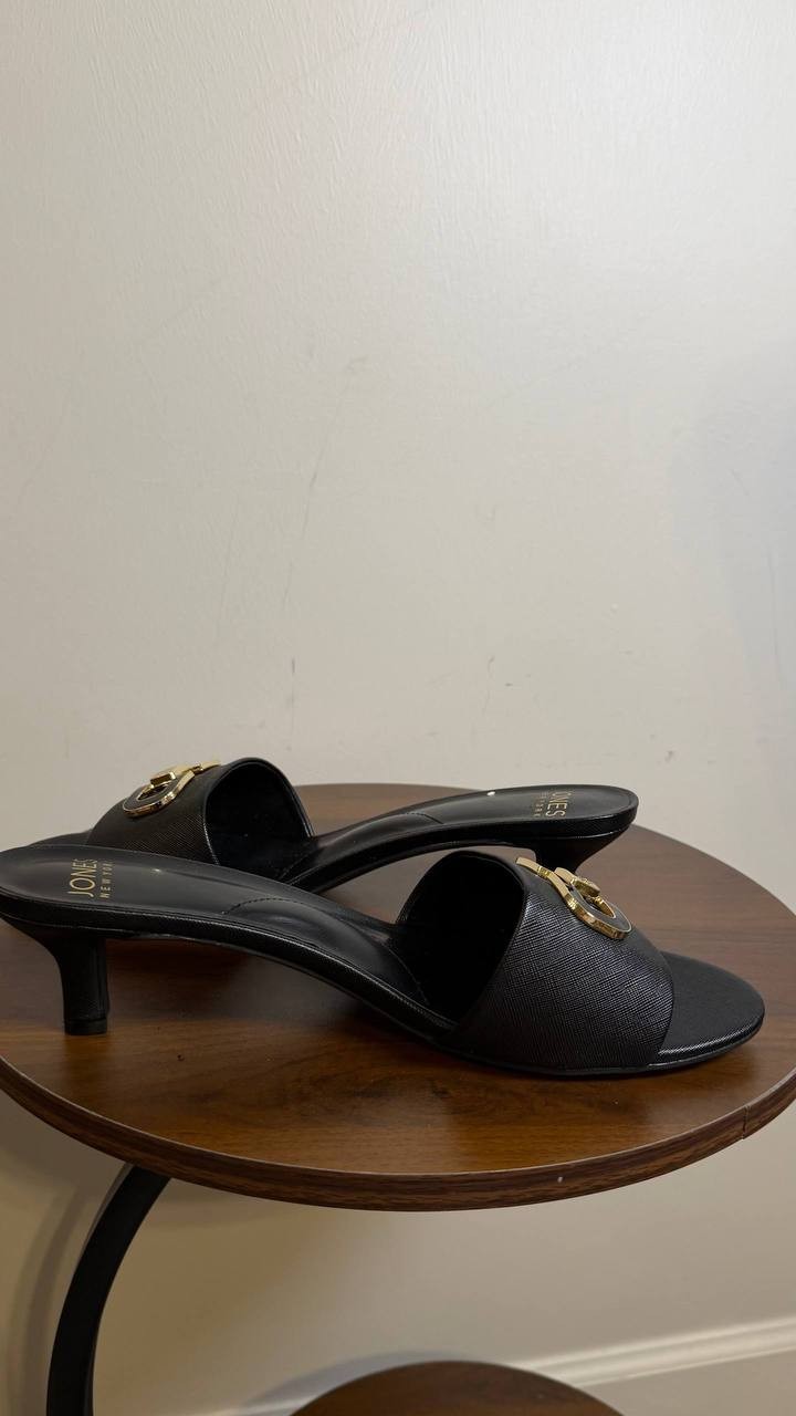 Jones New York Black Man‑Made Dress Sandals 10M New in Box $69.50