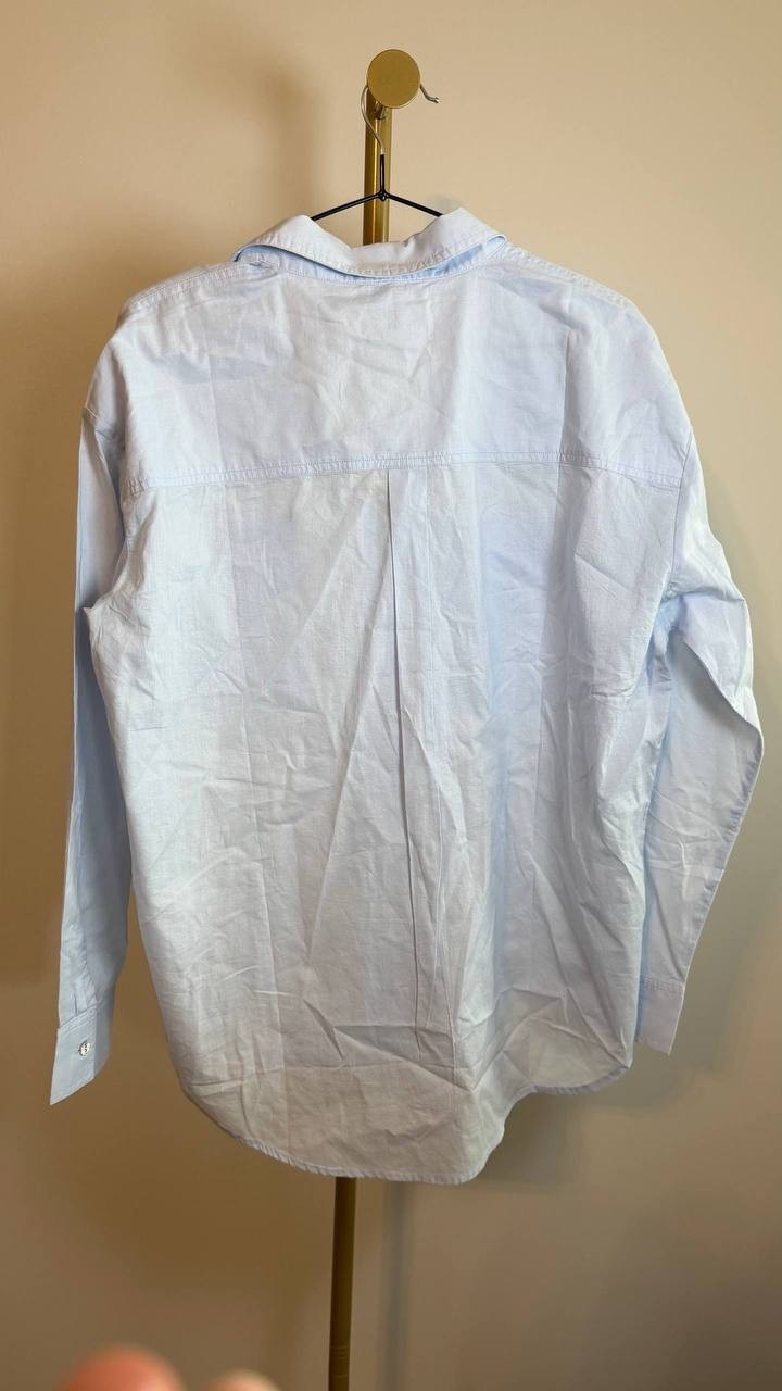 DKNY Women’s Button‑Up Shirt Light Blue Size M NWT $79