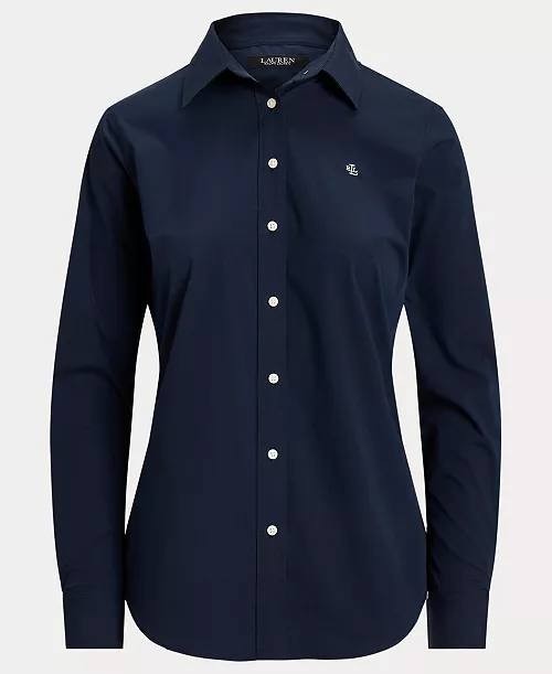 Lauren Ralph Lauren Non-Iron Straight-Fit Shirt Navy S NWT $99.50