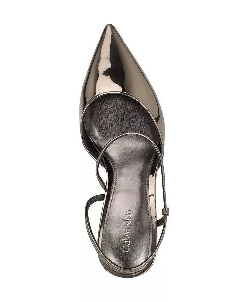 Calvin Klein Cordera Strappy Stiletto Pumps – Mirror Metallic–Size 7M–NIB