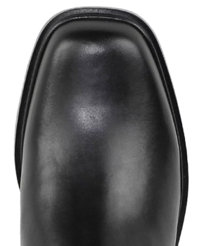 Franco Sarto Gisella Boots 7.5M Black Leather Tall Square Toe NIB msrp$225